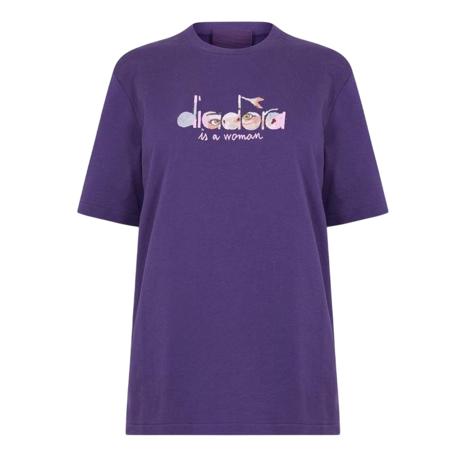 Purple - Front - Diadora Womens-Ladies Eye Crew Neck T-Shirt