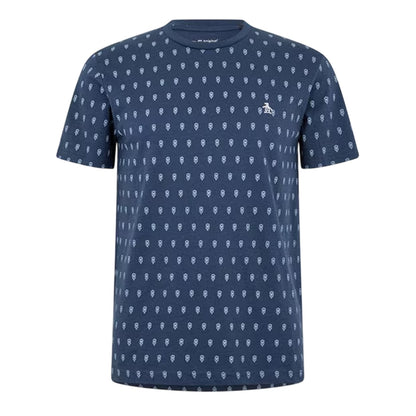 Yale Blue - Front - Original Penguin Mens All-Over Print T-Shirt