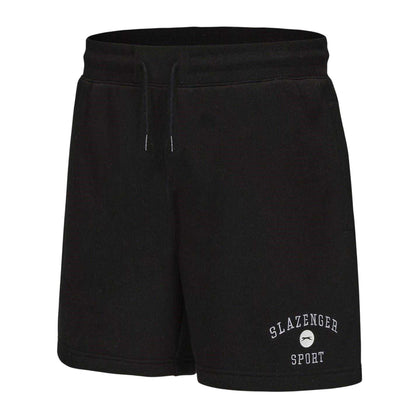 Black - Side - Slazenger Mens Fleece Shorts