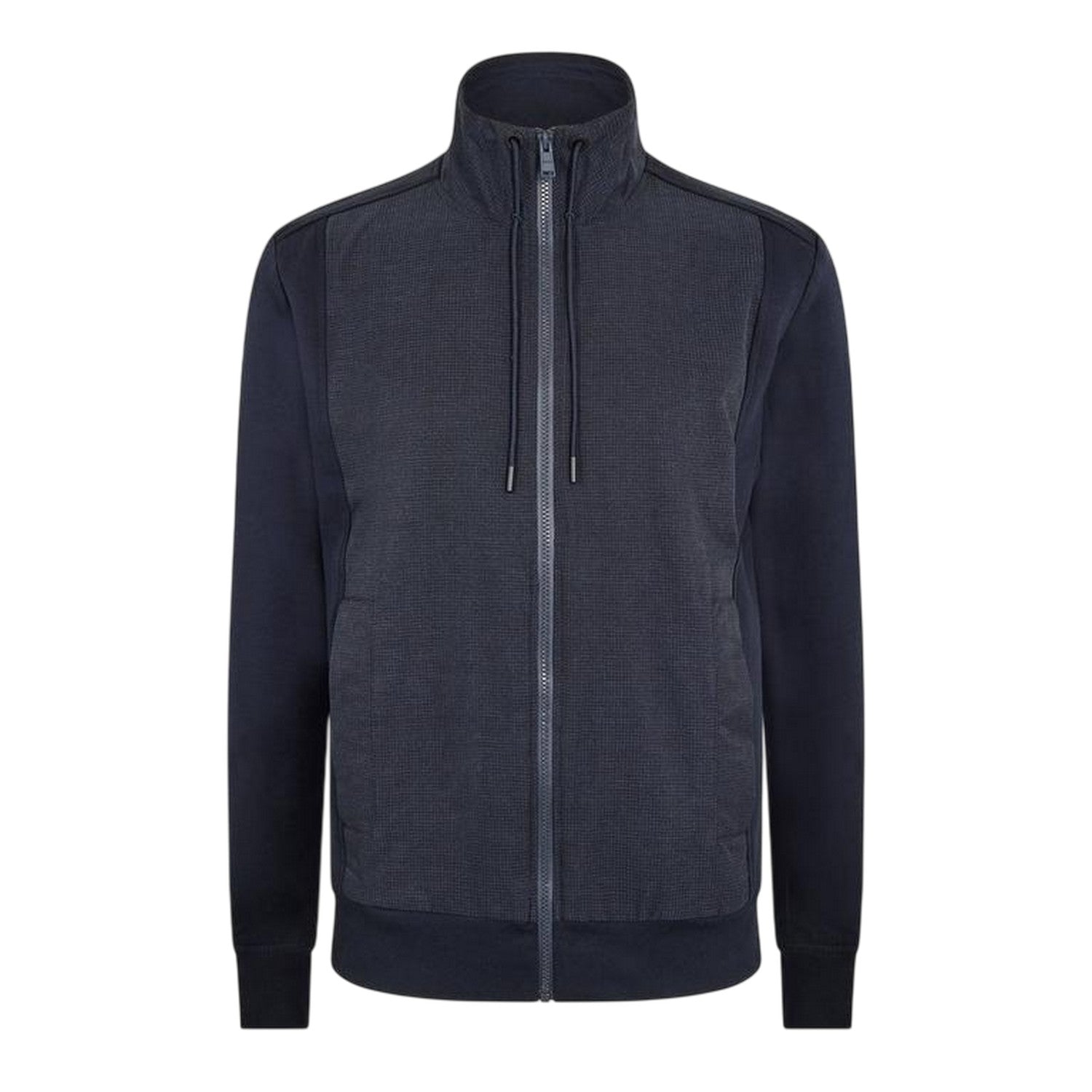 Dark Blue - Front - Boss Mens Shepherd Woven Full Zip Sweatshirt