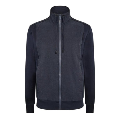 Dark Blue - Front - Boss Mens Shepherd Woven Full Zip Sweatshirt