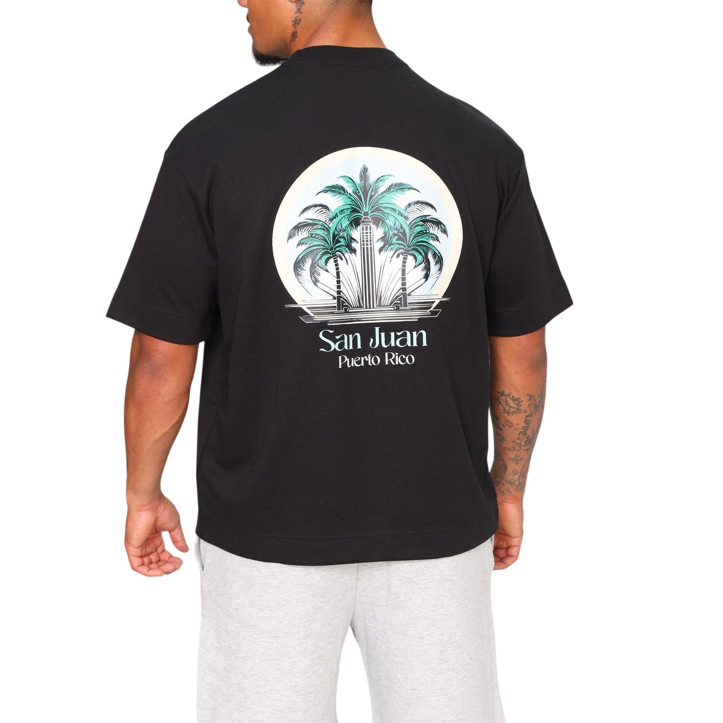 Black - Pack Shot - Rose London Mens San Juan T-Shirt