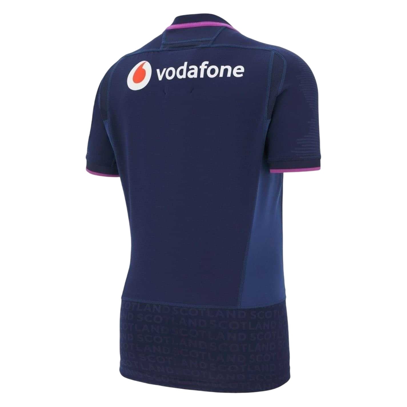Navy - Back - Macron Womens-Ladies Scotland RU Raglan Competition T-Shirt