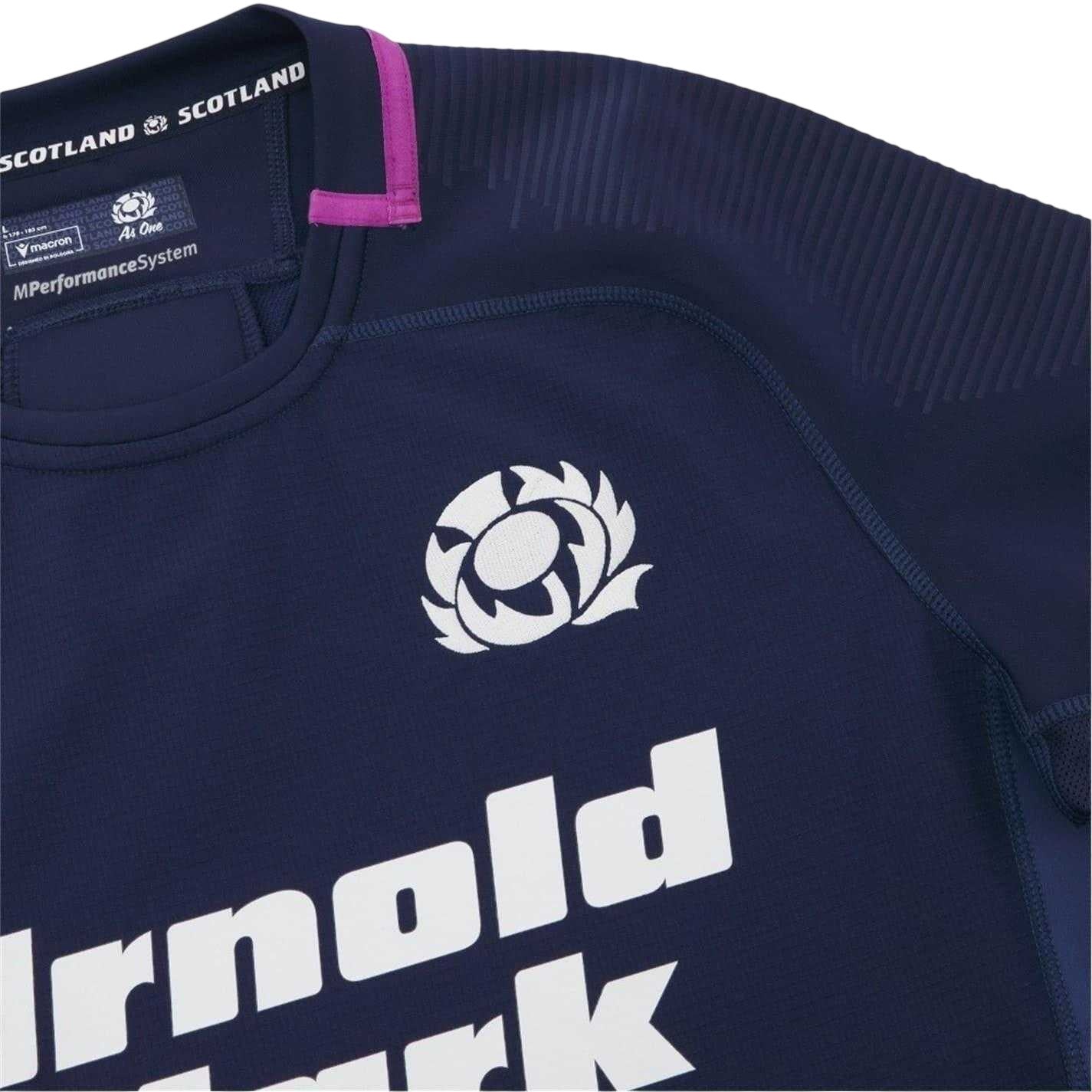 Navy - Side - Macron Womens-Ladies Scotland RU Raglan Competition T-Shirt