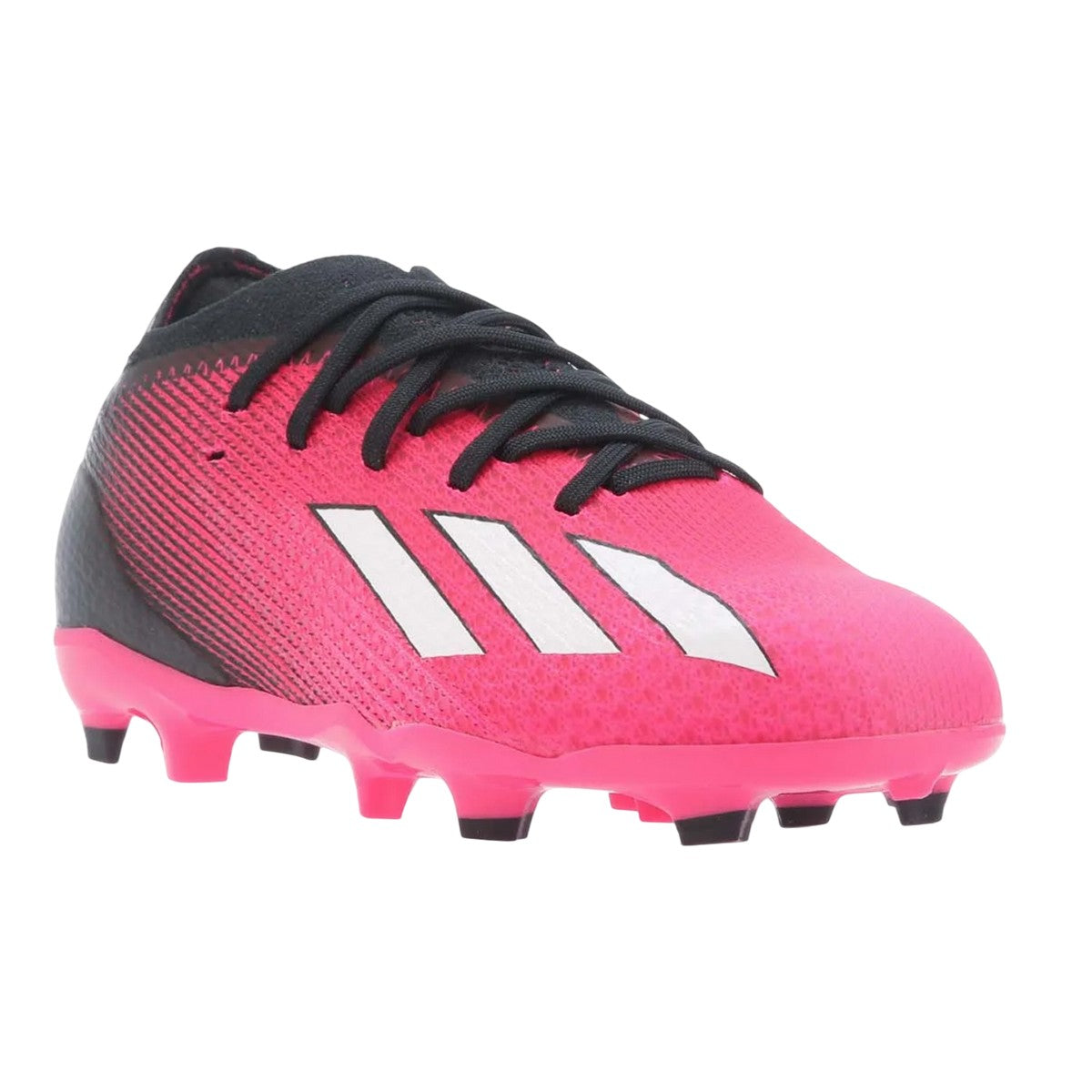 Pink - Front - Adidas Childrens-Kids X Speedportal 1 Firm Ground Boots