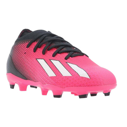 Pink - Front - Adidas Childrens-Kids X Speedportal 1 Firm Ground Boots