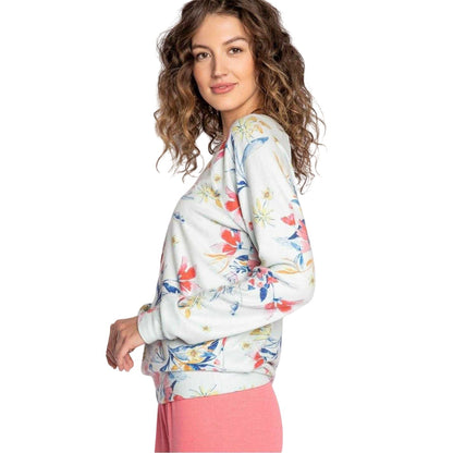 Multicoloured - Pack Shot - PJ Salvage Womens-Ladies Budding Floral Long-Sleeved T-Shirt