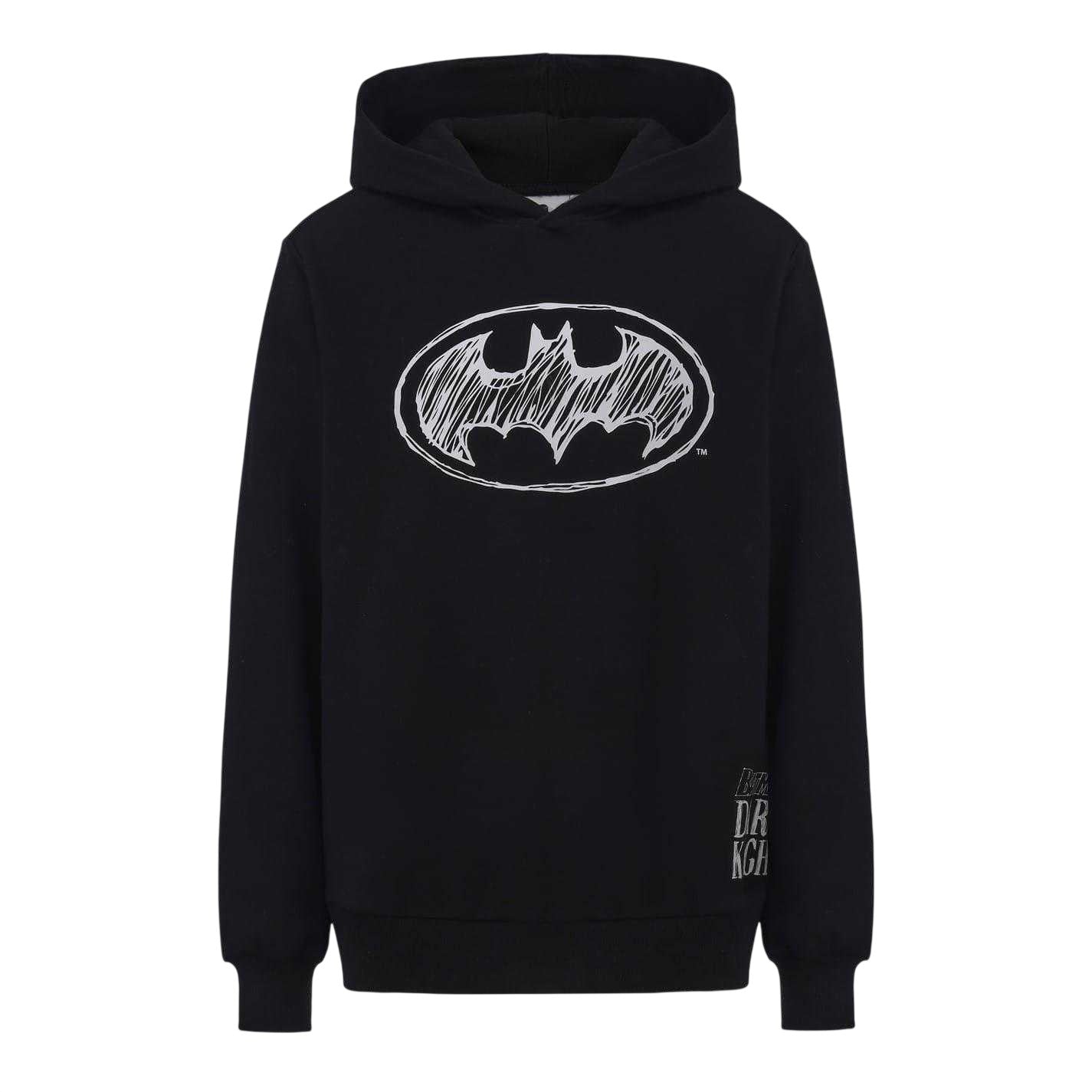 Black - Front - Batman Mens Dark Knight Hoodie