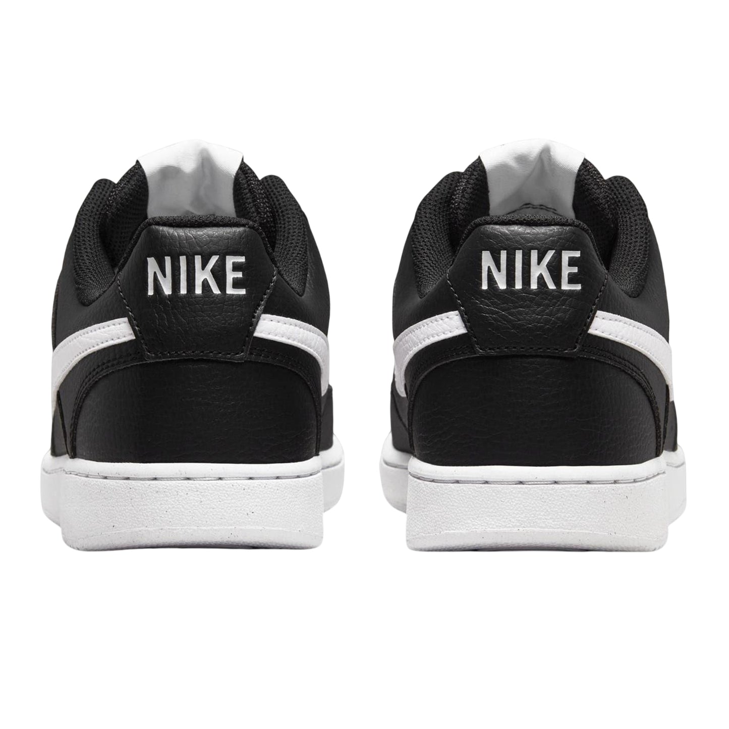 Black-White - Back - Nike Mens Vision Low Leather Trainers