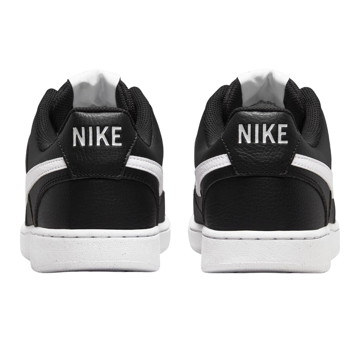 Black-White - Back - Nike Mens Vision Low Leather Trainers