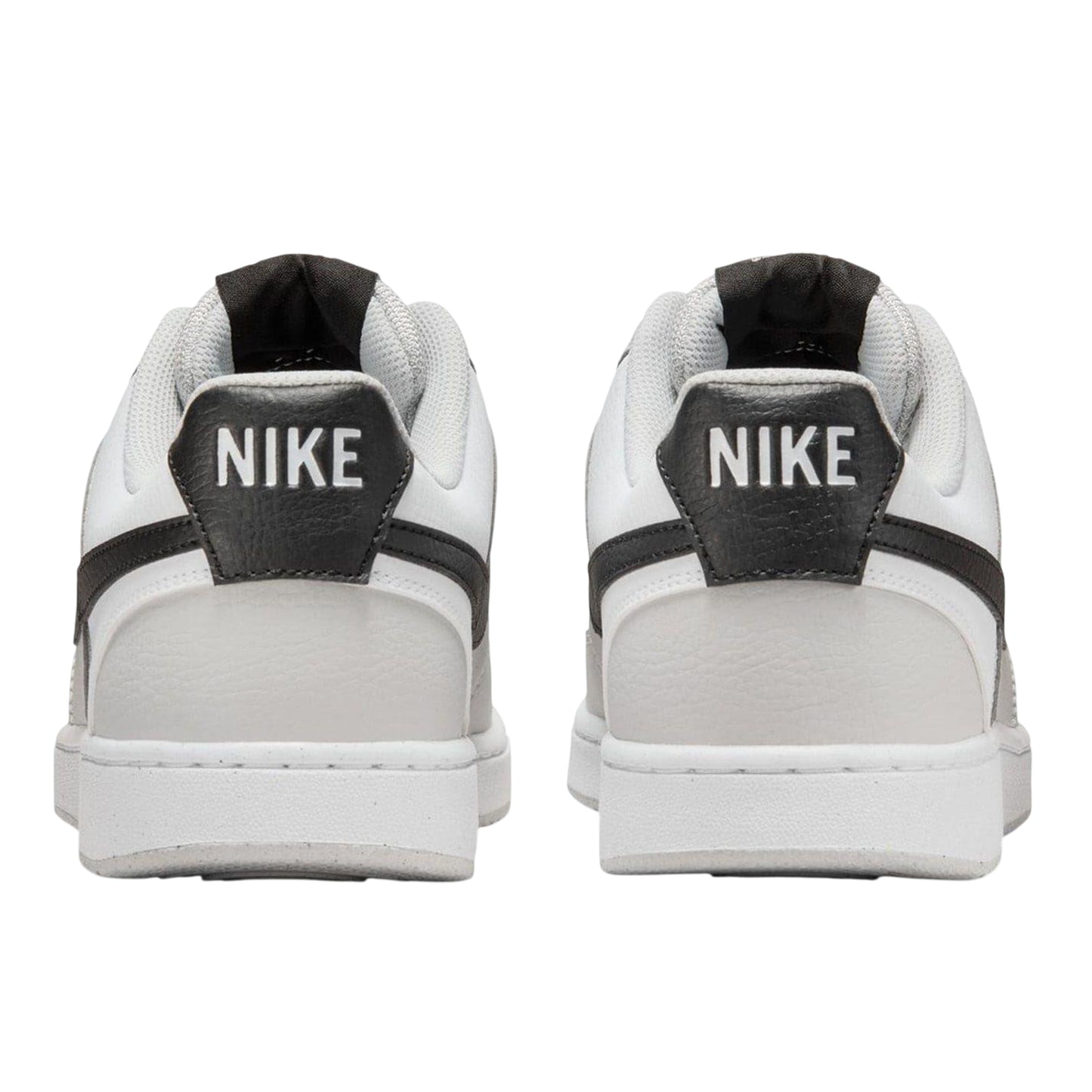 Grey-Black-White - Back - Nike Mens Vision Low Leather Trainers