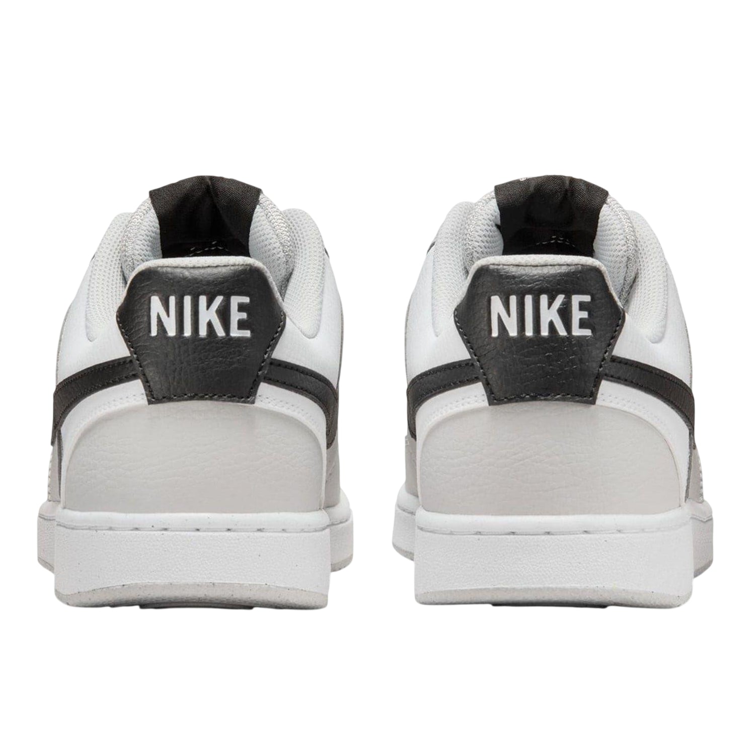 Grey-Black-White - Back - Nike Mens Vision Low Leather Trainers