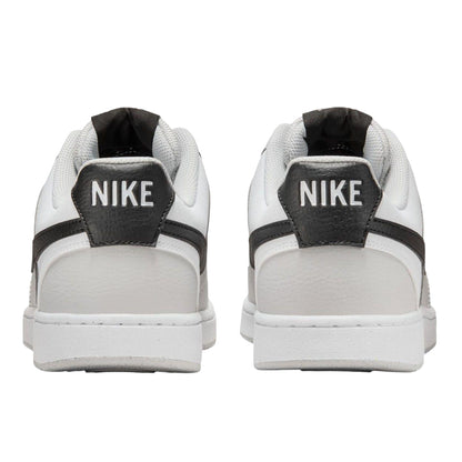 Grey-Black-White - Back - Nike Mens Vision Low Leather Trainers