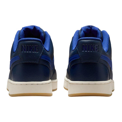 Midnight Navy-Royal Blue - Back - Nike Mens Vision Low Leather Trainers