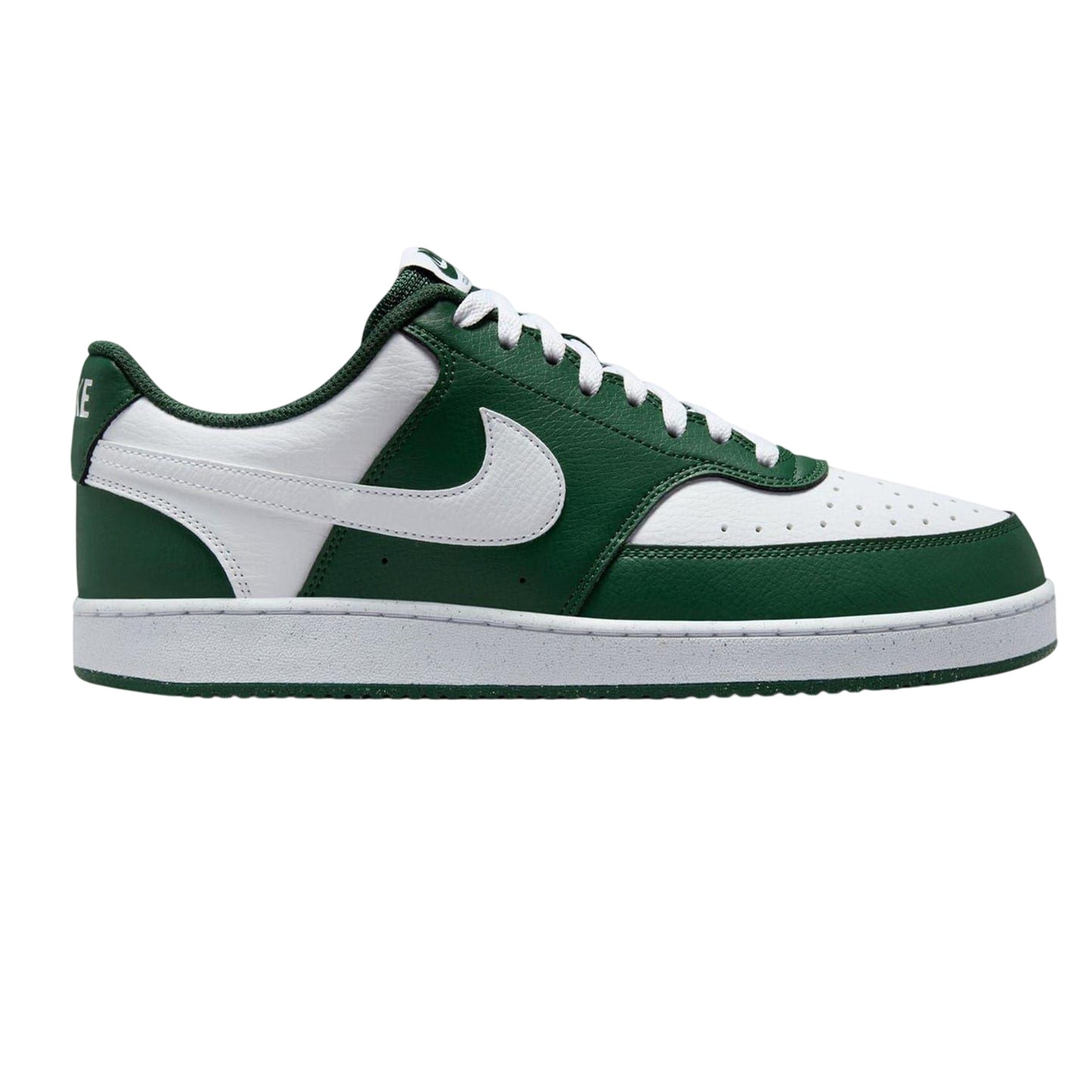 Royal Green-Sail White - Front - Nike Mens Vision Low Leather Trainers