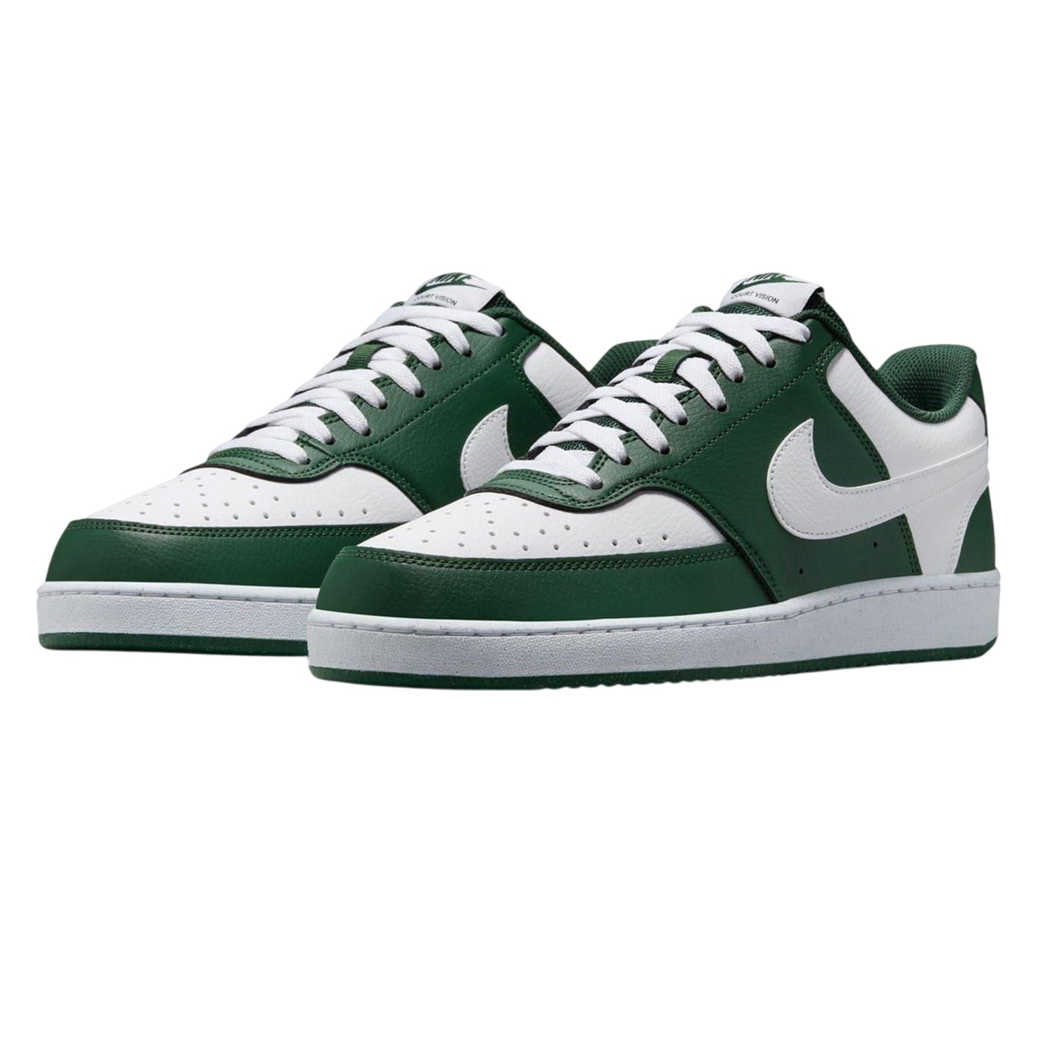 Royal Green-Sail White - Lifestyle - Nike Mens Vision Low Leather Trainers