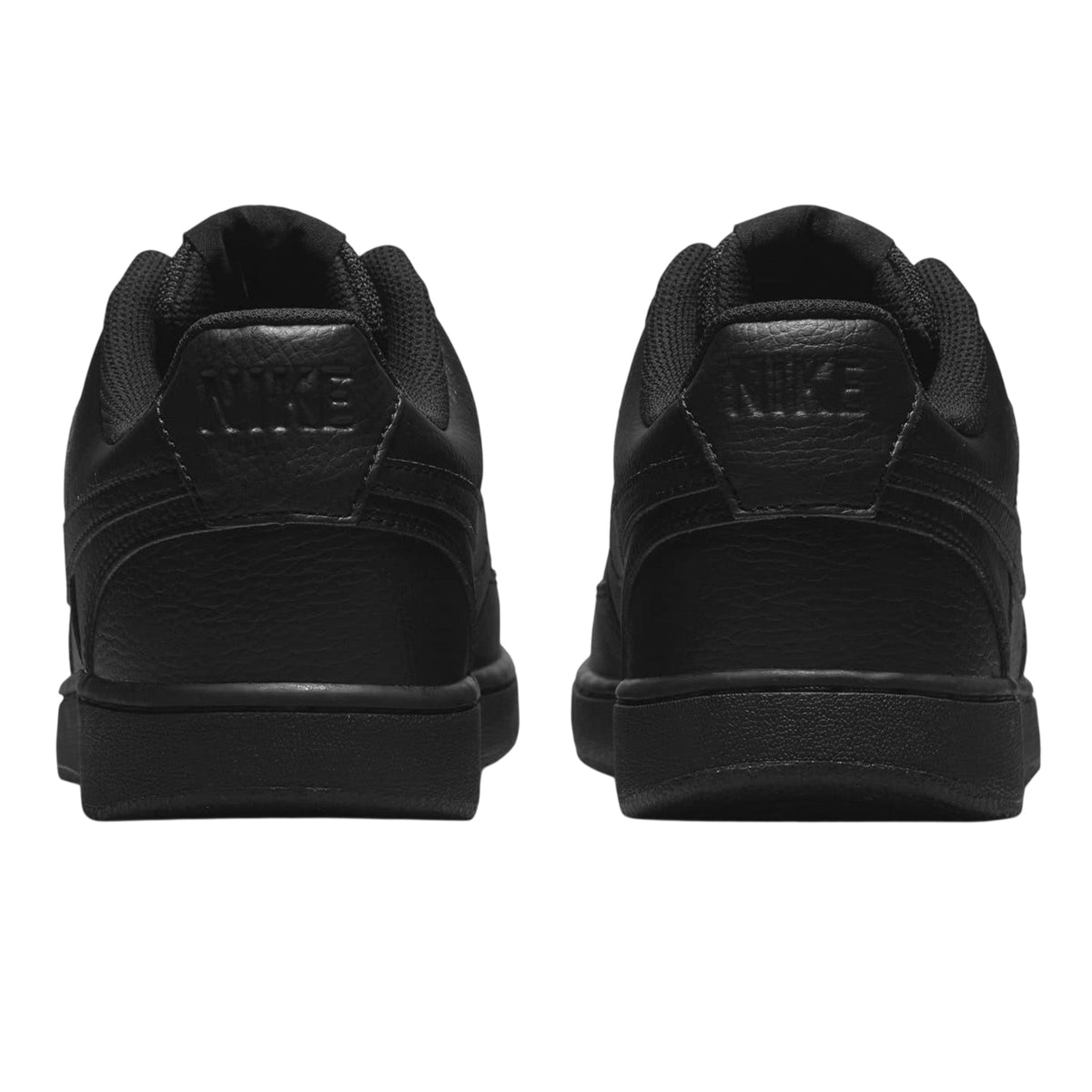 Triple Black - Back - Nike Mens Vision Low Leather Trainers