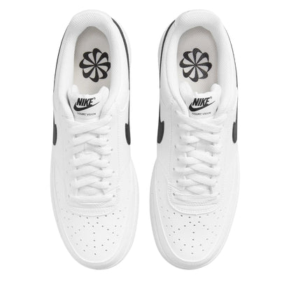 White-Black - Lifestyle - Nike Mens Vision Low Leather Trainers