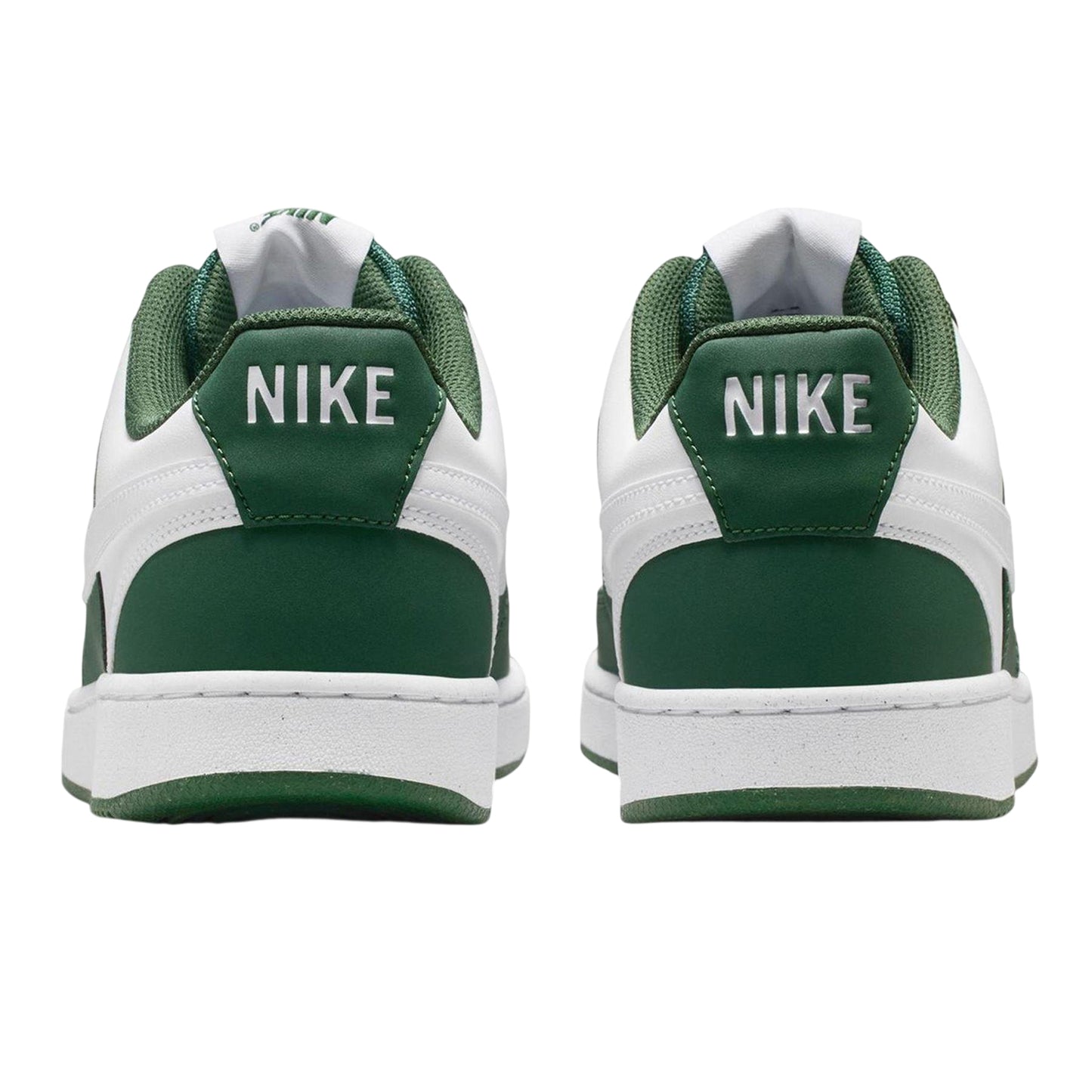 White-Green - Back - Nike Mens Vision Low Leather Trainers