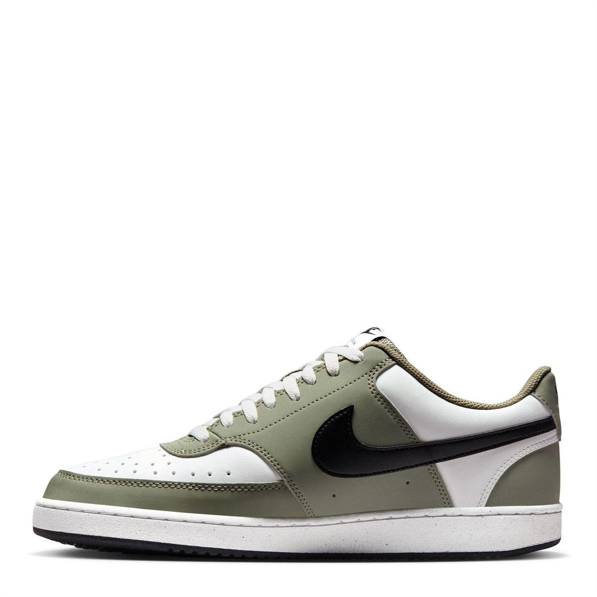 Sage-Black-White - Back - Nike Mens Vision Low Leather Trainers