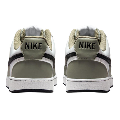 Grey Sage-Black-White - Back - Nike Mens Vision Low Leather Trainers
