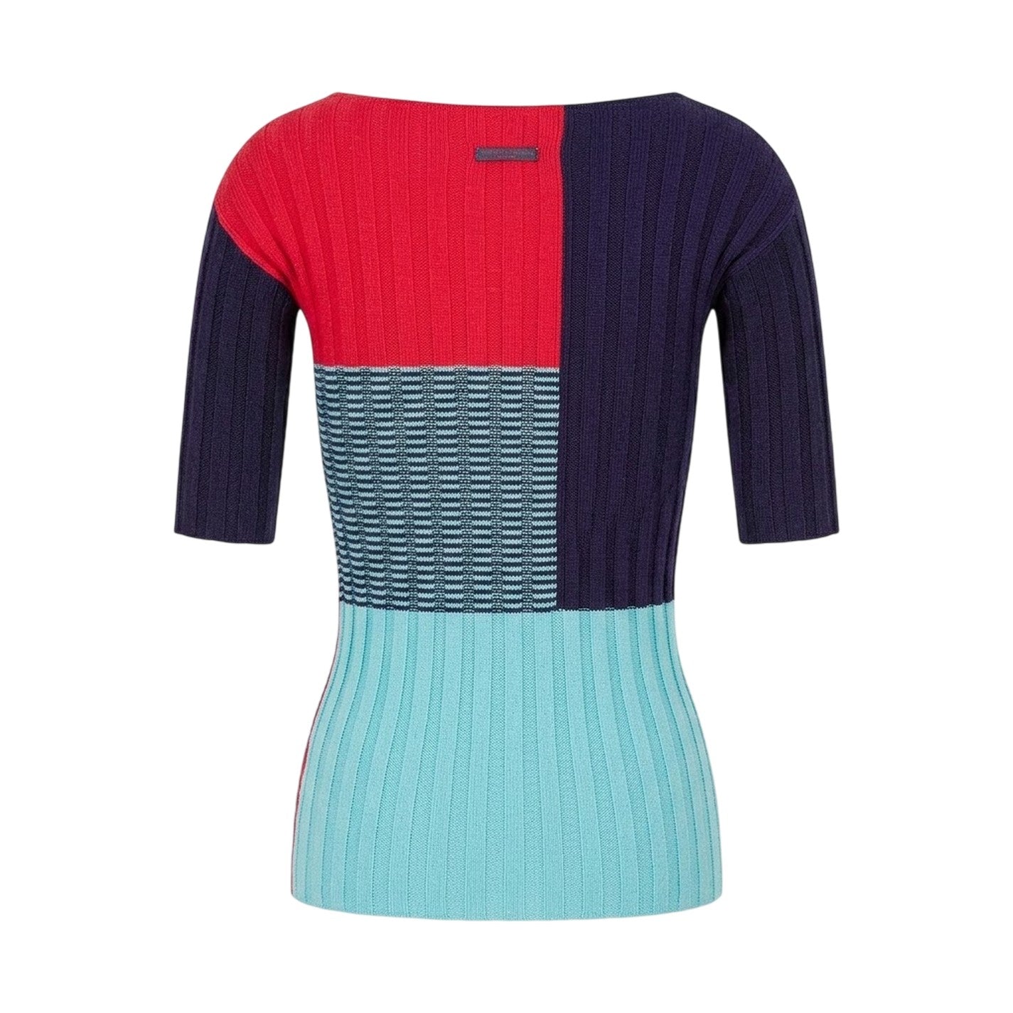 Red - Back - Emporio Armani EA7 Womens-Ladies Fitted Top