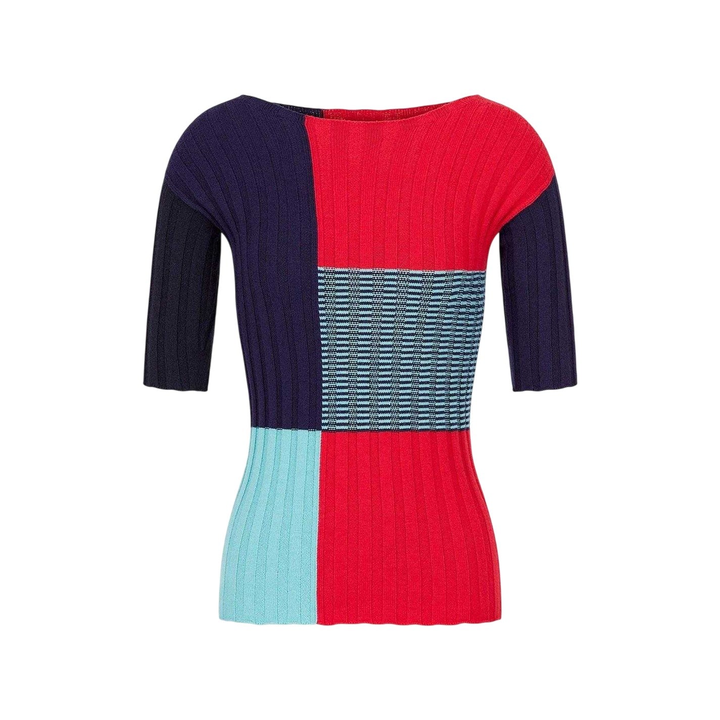 Red - Front - Emporio Armani EA7 Womens-Ladies Fitted Top