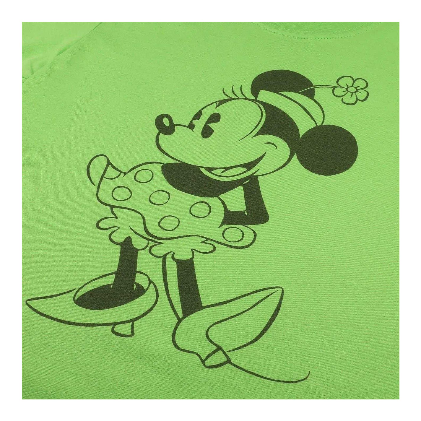Green - Side - Disney Womens-Ladies Minnie Mouse Regular T-Shirt