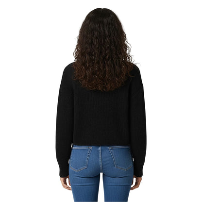 Black - Lifestyle - Jack Wills Womens-Ladies Fuzzy Wide Neck Pullover