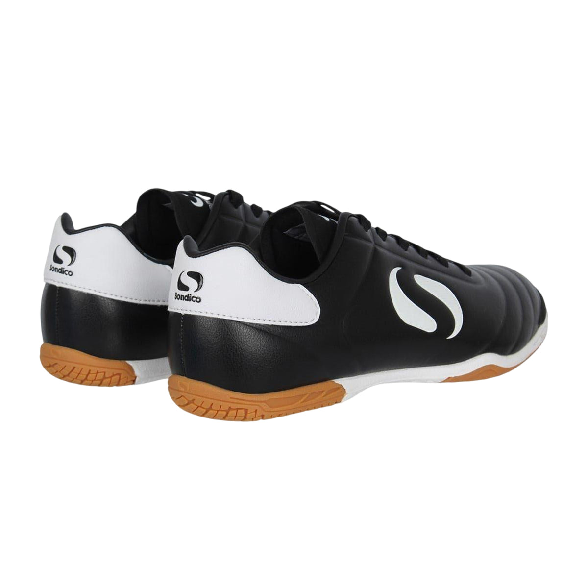 Black-White - Back - Sondico Childrens-Kids Strike Indoor Football Trainers