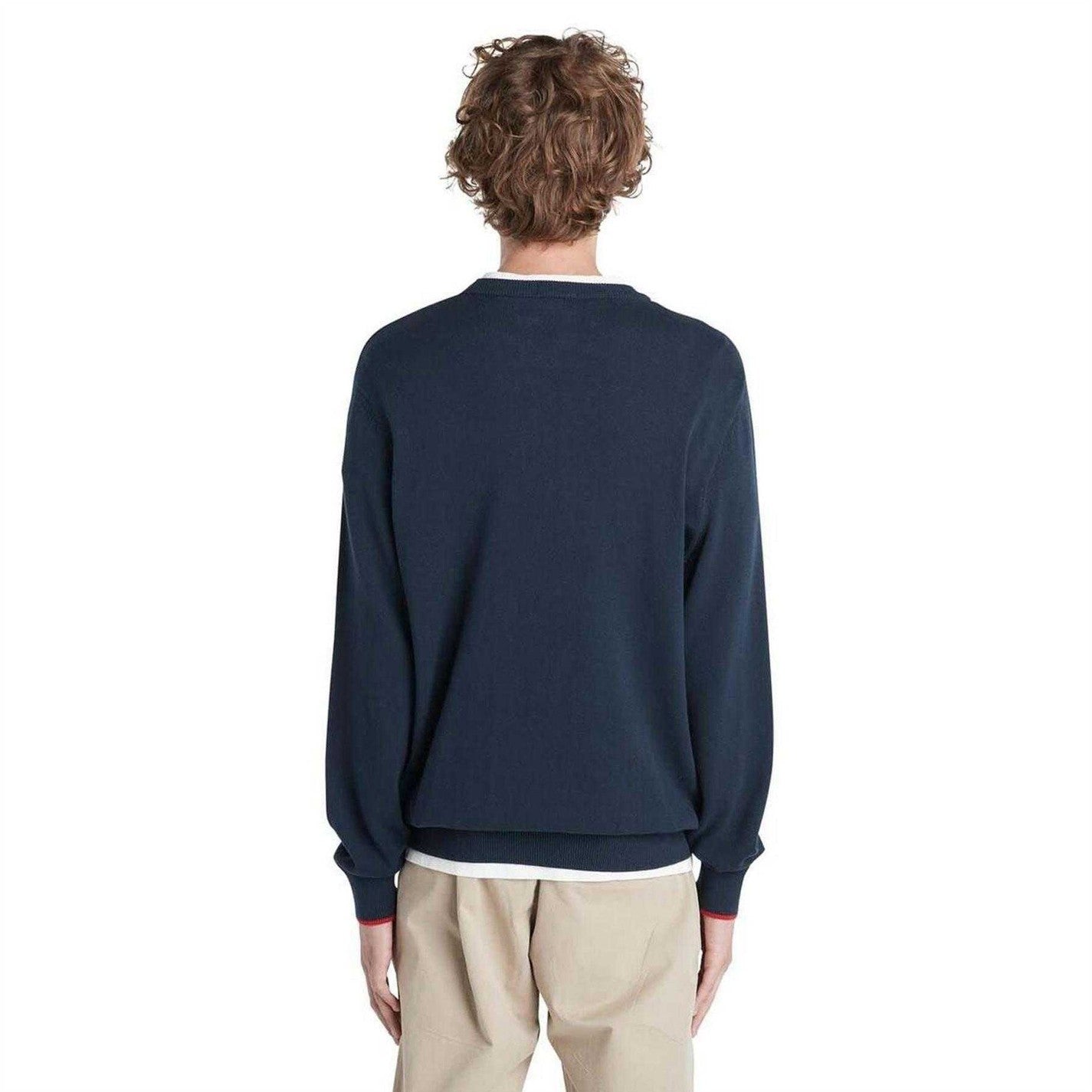 Navy - Back - Timberland Mens Johns River Cotton Jumper