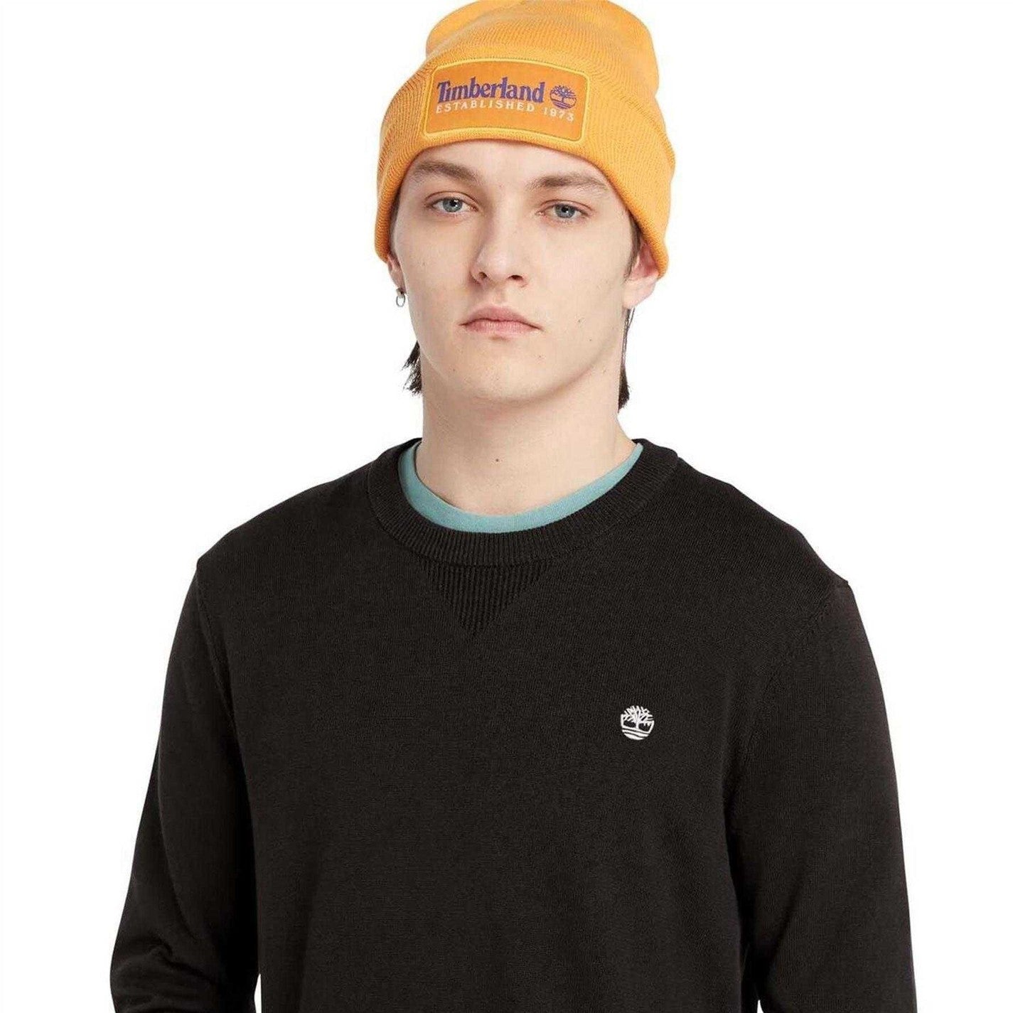Black - Side - Timberland Mens Johns River Cotton Jumper