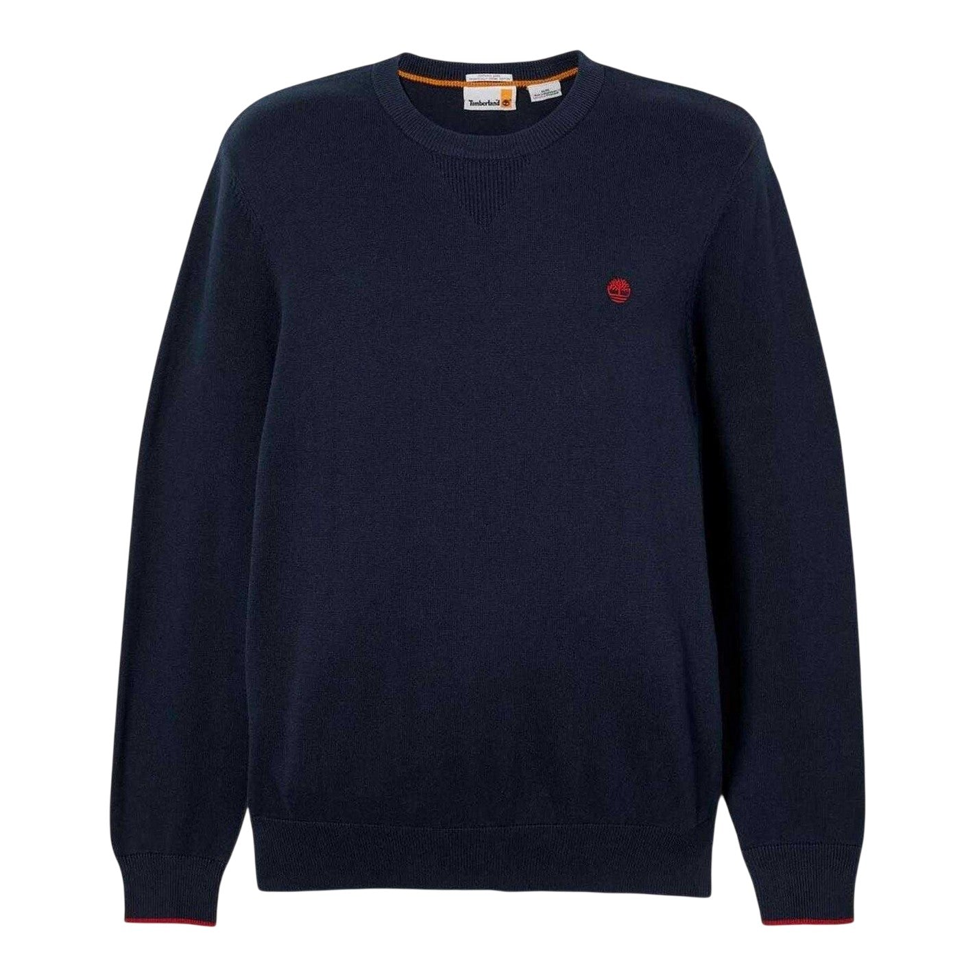 Navy - Front - Timberland Mens Johns River Cotton Jumper