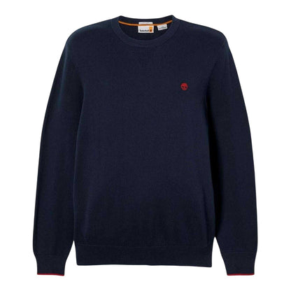 Navy - Front - Timberland Mens Johns River Cotton Jumper