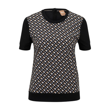 Shiny - Front - Boss Womens-Ladies Fordana Logo Short-Sleeved Sweater Top