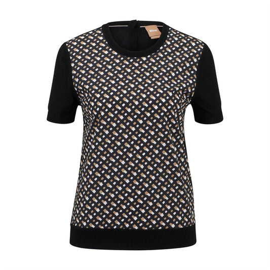 Shiny - Front - Boss Womens-Ladies Fordana Logo Short-Sleeved Sweater Top