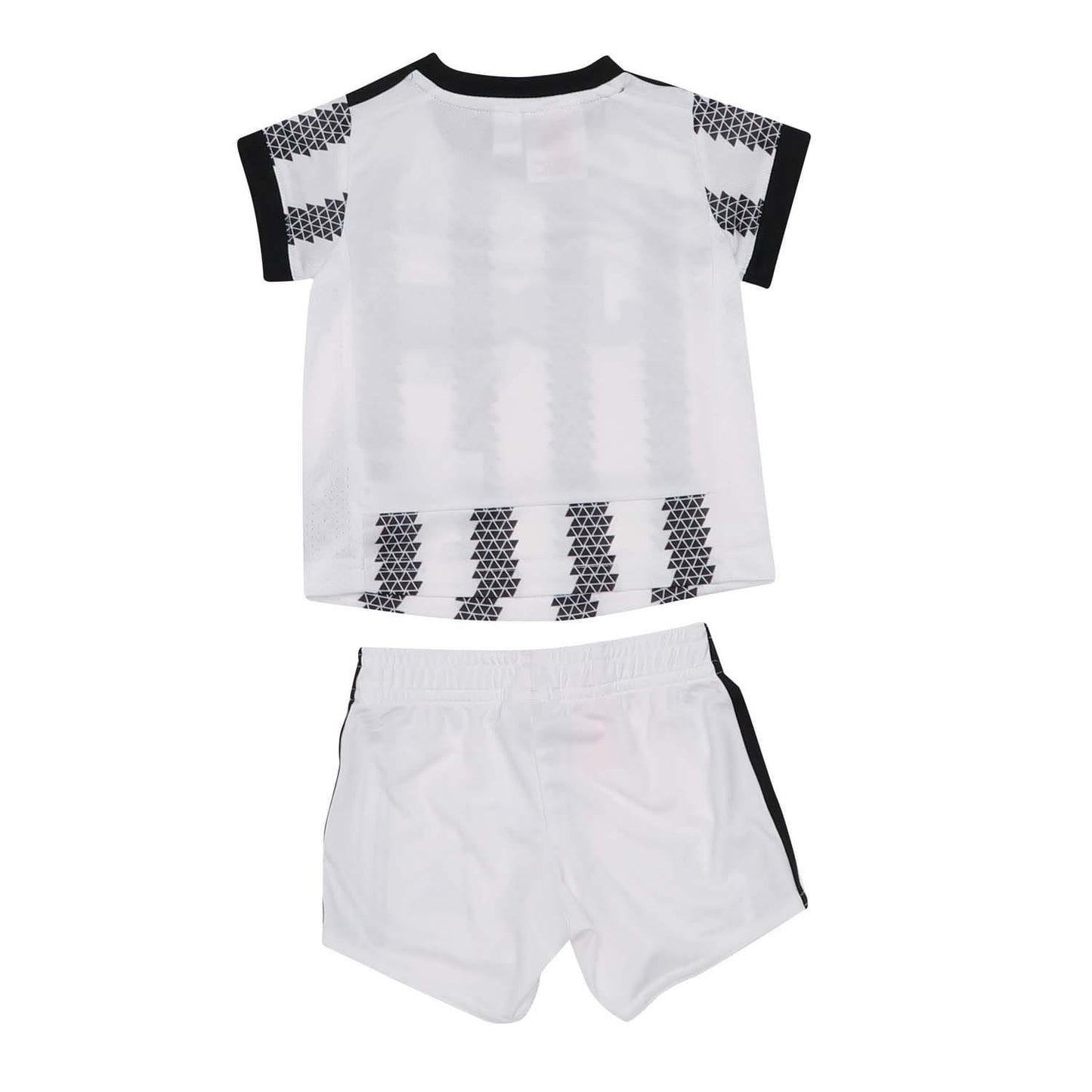 White-Black - Back - Adidas Baby 2022-23 Juventus FC Jersey And Shorts Set