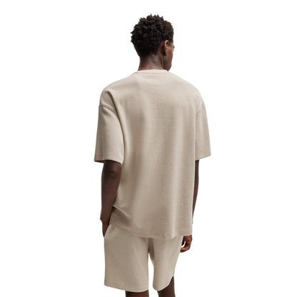 Floral - Back - Hugo Mens Waffle Oversized T-Shirt