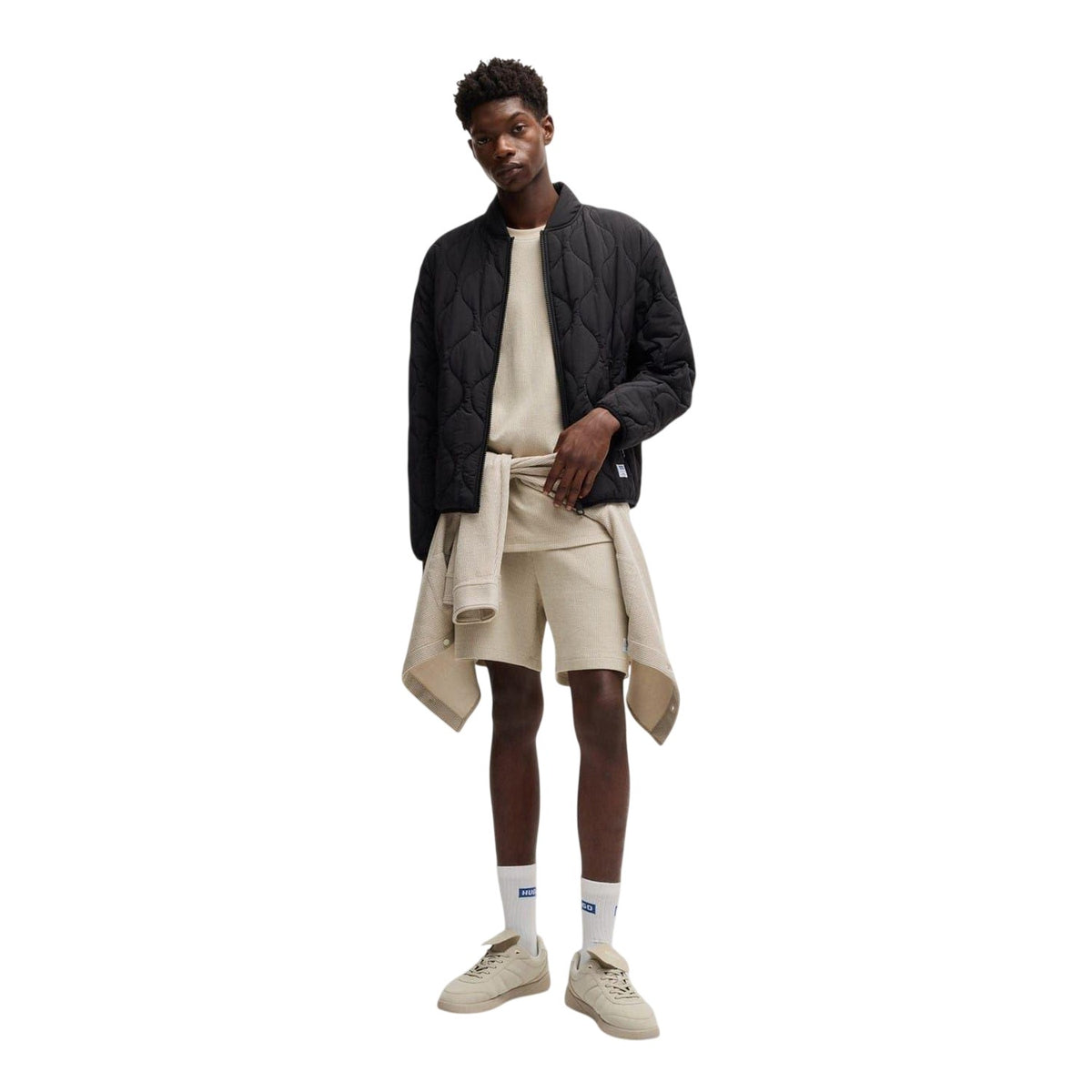 Floral - Lifestyle - Hugo Mens Waffle Oversized T-Shirt