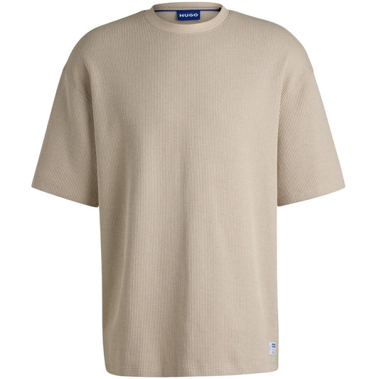 Floral - Front - Hugo Mens Waffle Oversized T-Shirt