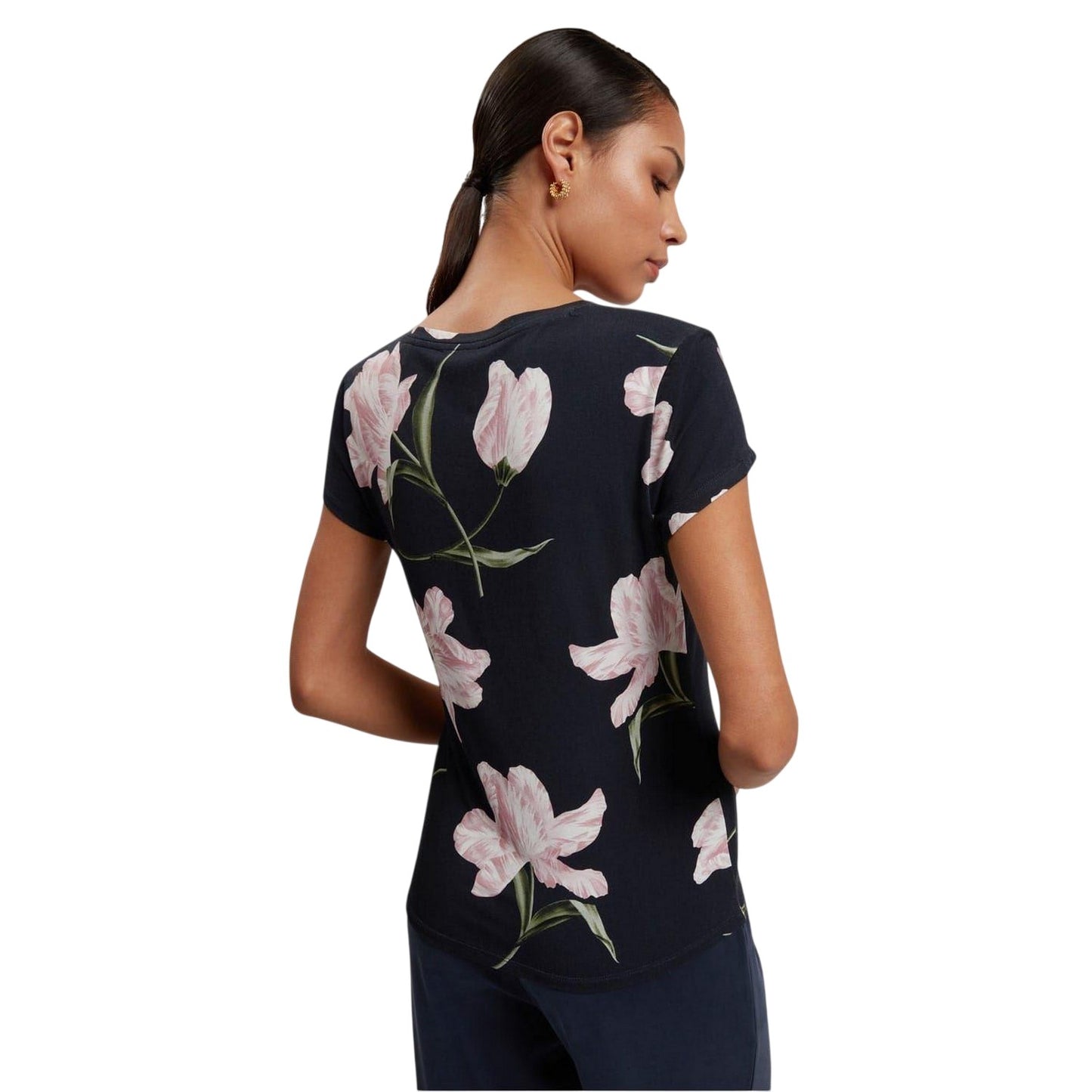 Navy - Back - Ted Baker Womens-Ladies Vaiiley T-Shirt