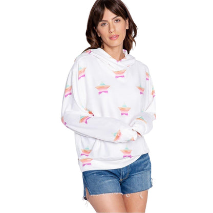 Off White - Side - PJ Salvage Womens-Ladies Stardust French Terry Hoodie