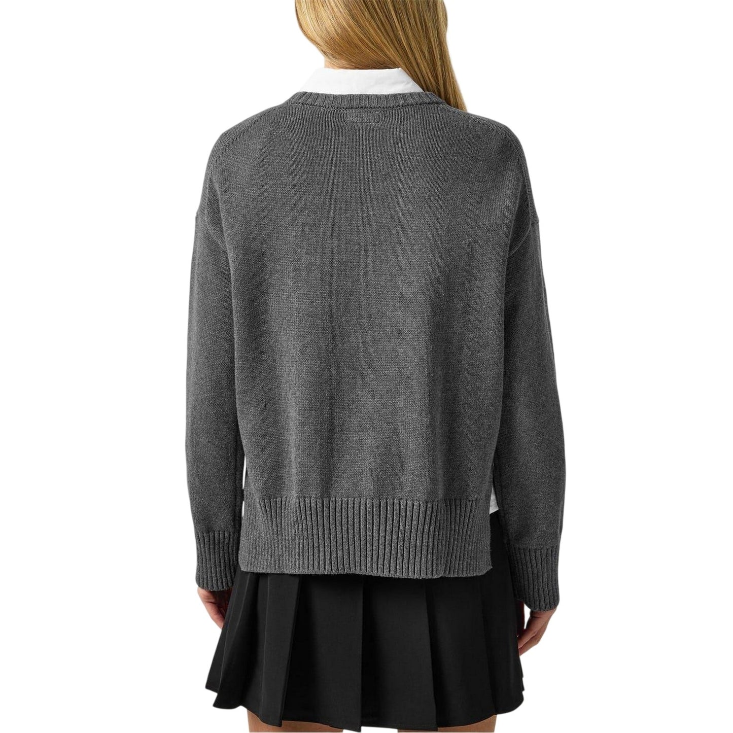 Cobblestone - Back - Guess Womens-Ladies Knitted Crew Neck Regular Jumper