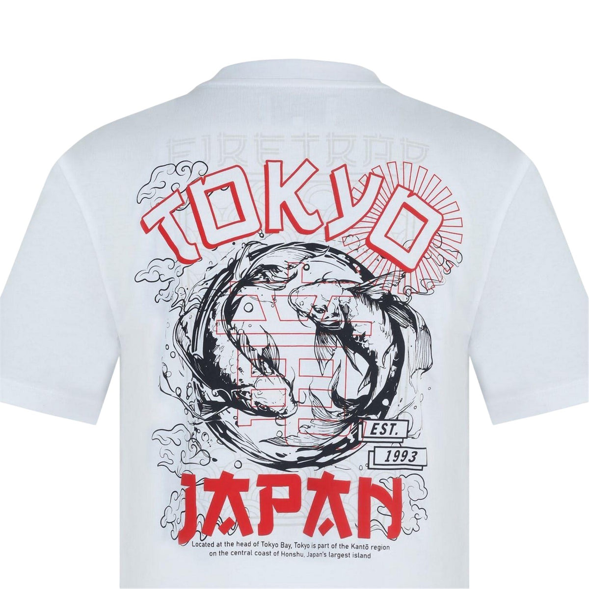 White - Lifestyle - Firetrap Mens Tokyo Lettering Oversized T-Shirt