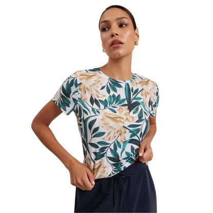 Cream - Side - Ted Baker Womens-Ladies Floral T-Shirt