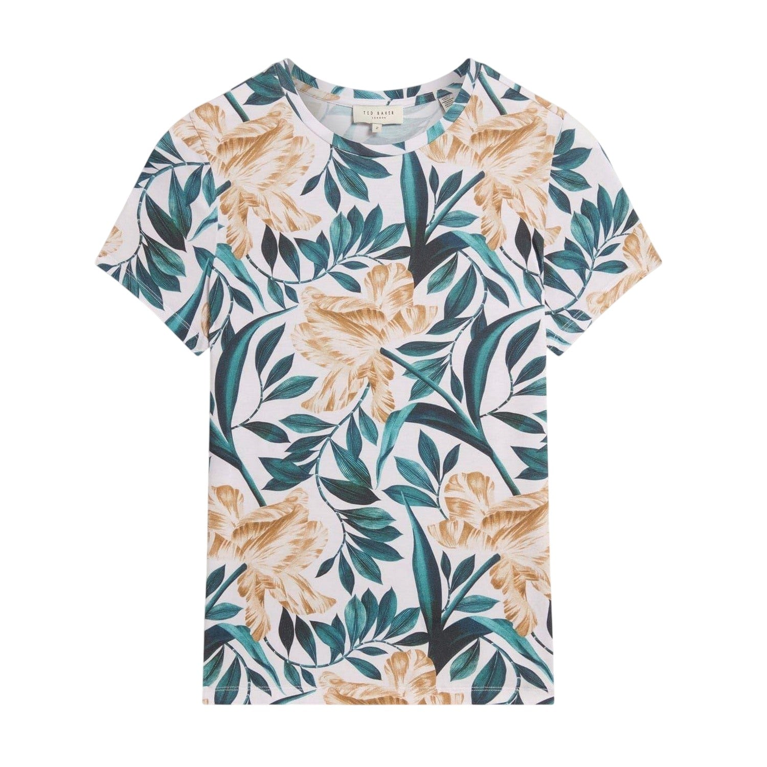 Cream - Front - Ted Baker Womens-Ladies Floral T-Shirt