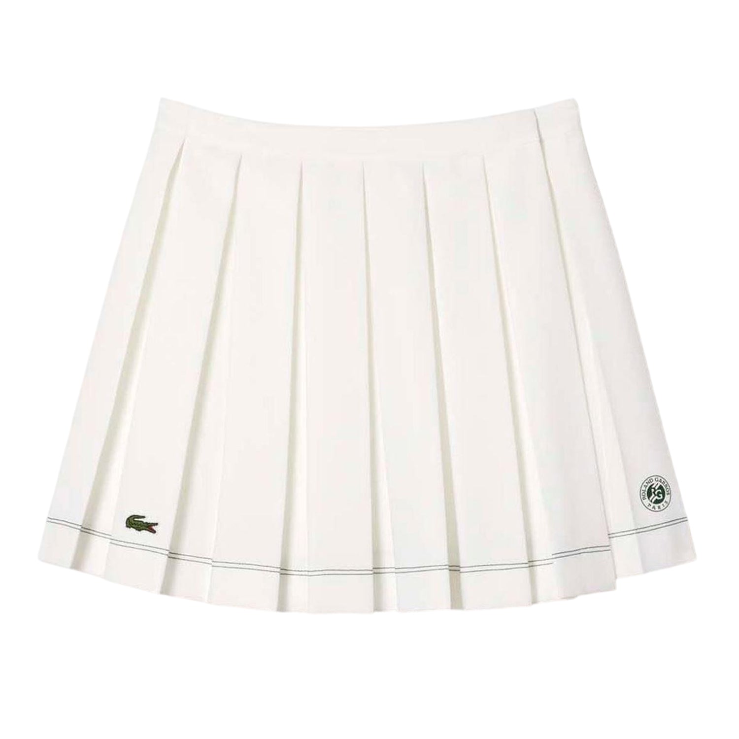 Cream - Front - Lacoste Womens-Ladies Roland Garros Edition Pleated Skirt