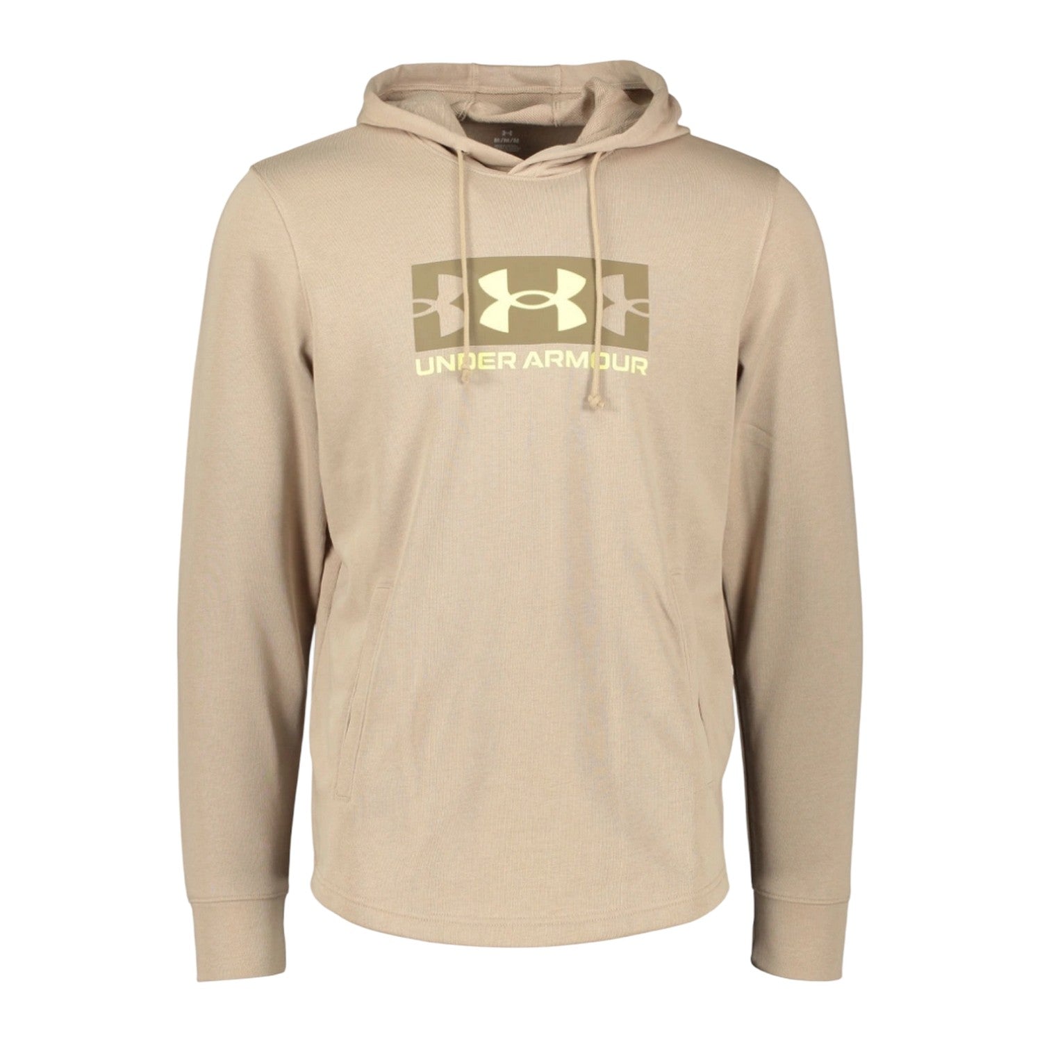 Blue - Side - Under Armour Mens Rival Logo French Terry Hoodie