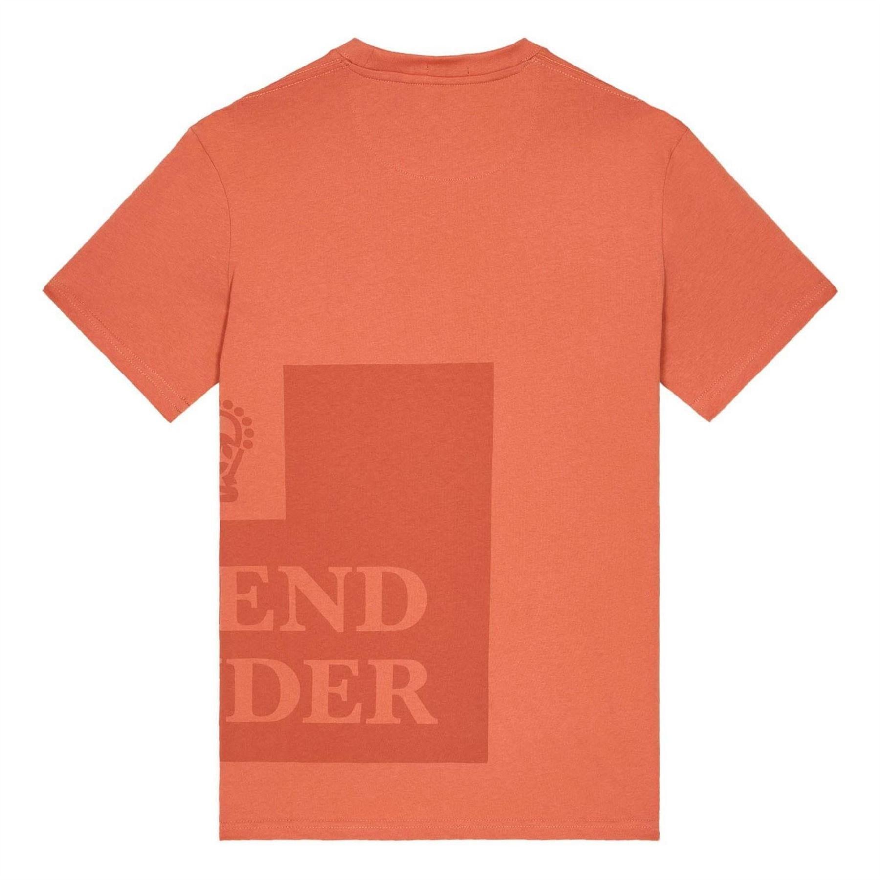 Orange - Back - Weekend Offender Mens Ryan Tonal Prison Cotton T-Shirt