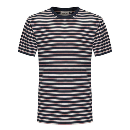 Dark Navy - Front - Firetrap Mens Striped Crew Neck T-Shirt